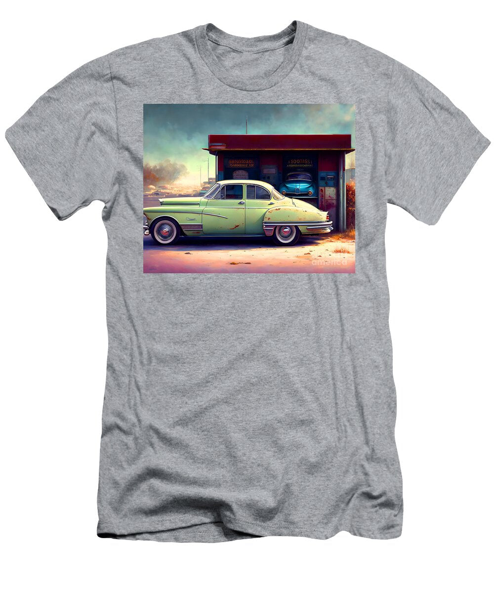 Old Classic Car At the Backroads Service Station USA 20230129h Wingsdomain Art and Photography T-Shirt