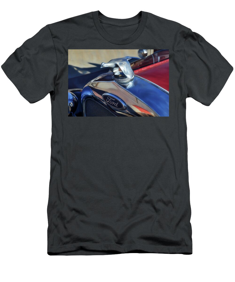 Old Classic Car Bird Radiator Cap Gaby Ethington T-Shirt