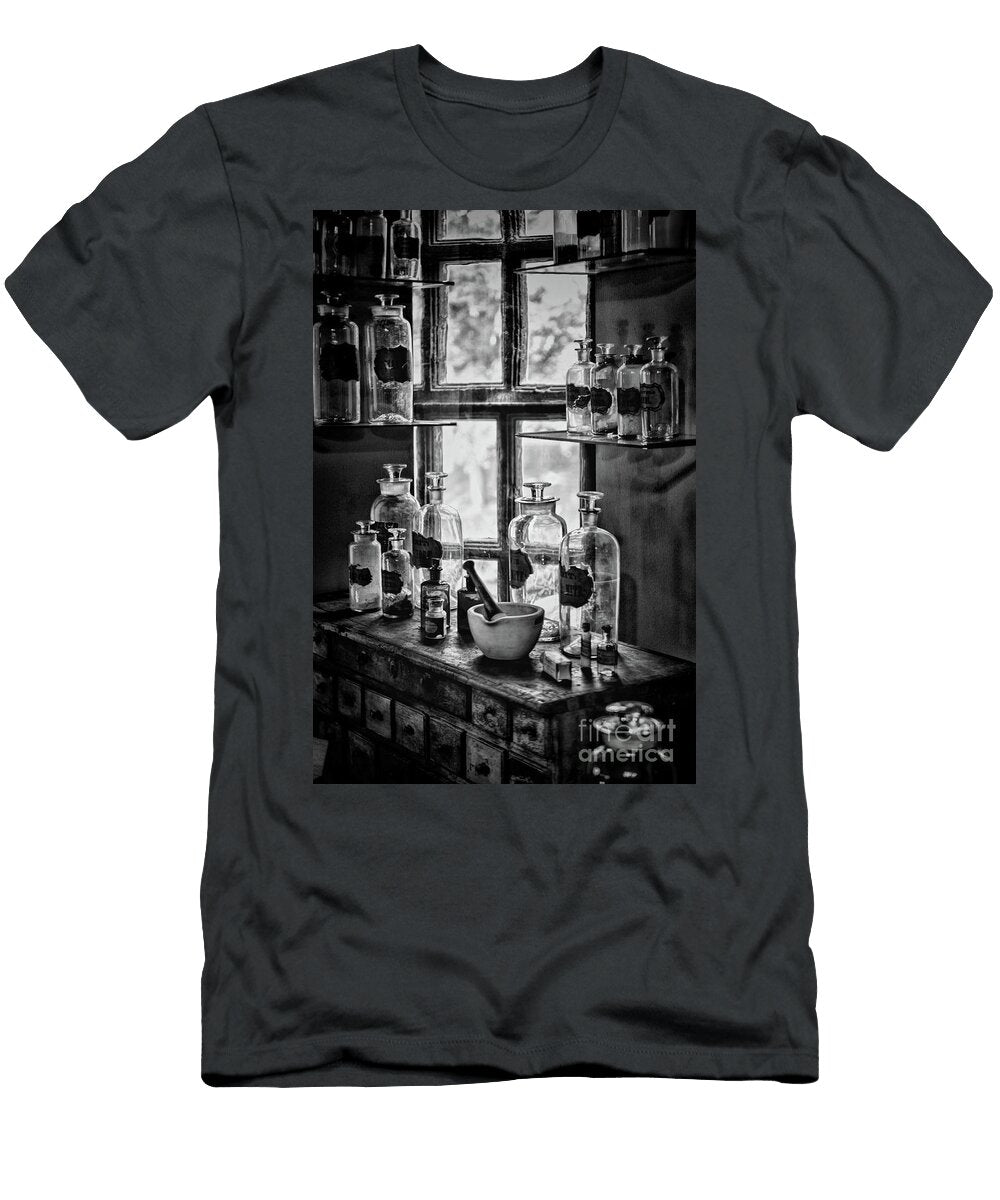 Old Fashion Apothecary Black and White Paul Ward T-Shirt