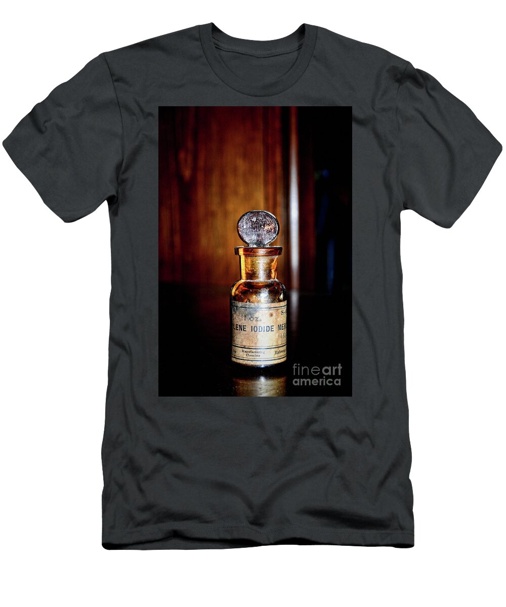 Old Fashion Methylene Iodide Bottle Lab Work Portrait Paul Ward T-Shirt