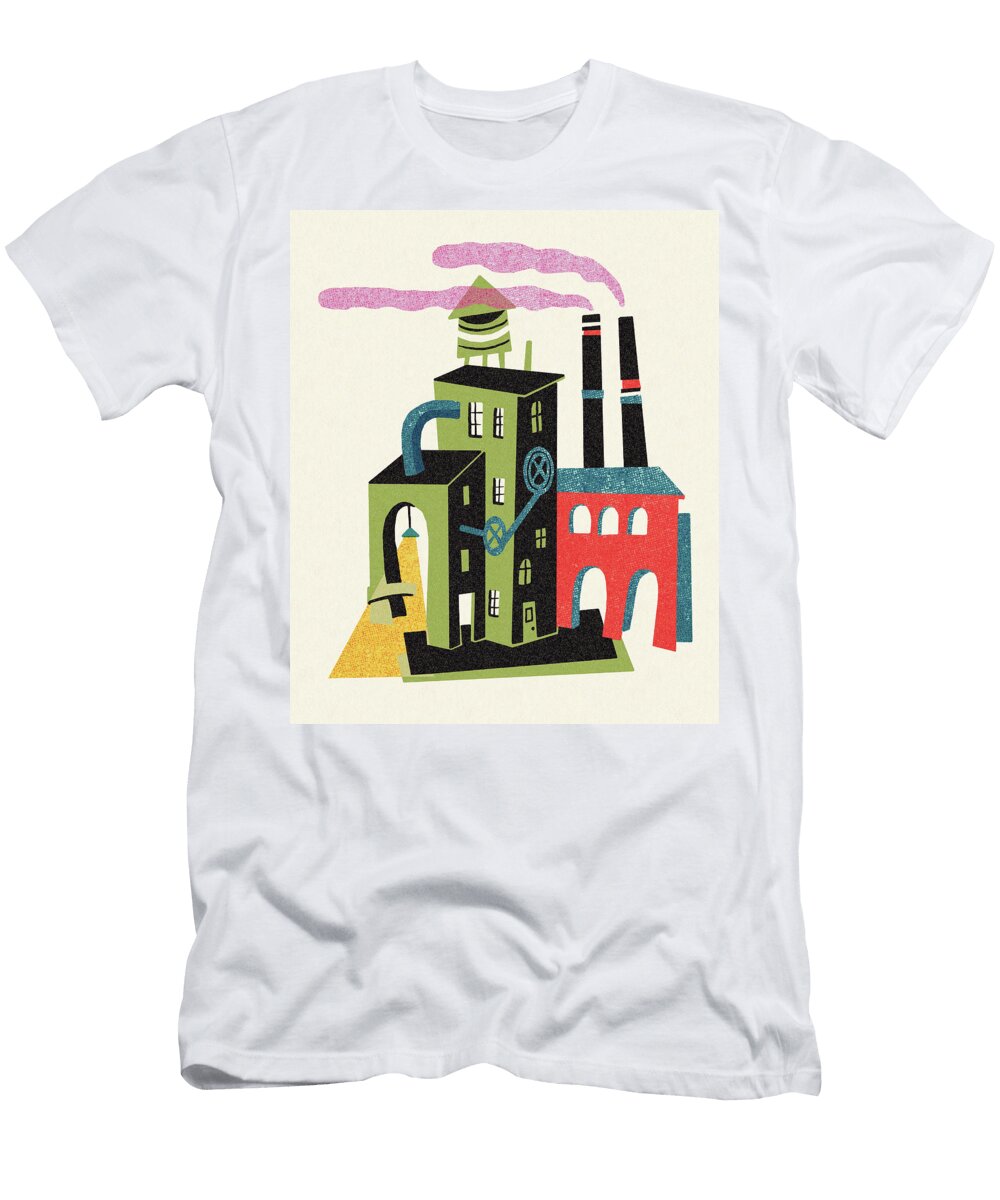 Old Fashioned Factory Building Csa Images T-Shirt