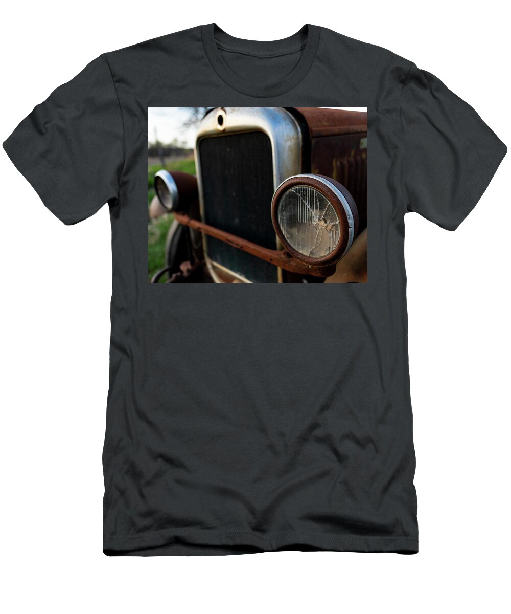 Old Gmc Truck Headlights and Radiator Art Whitton T-Shirt