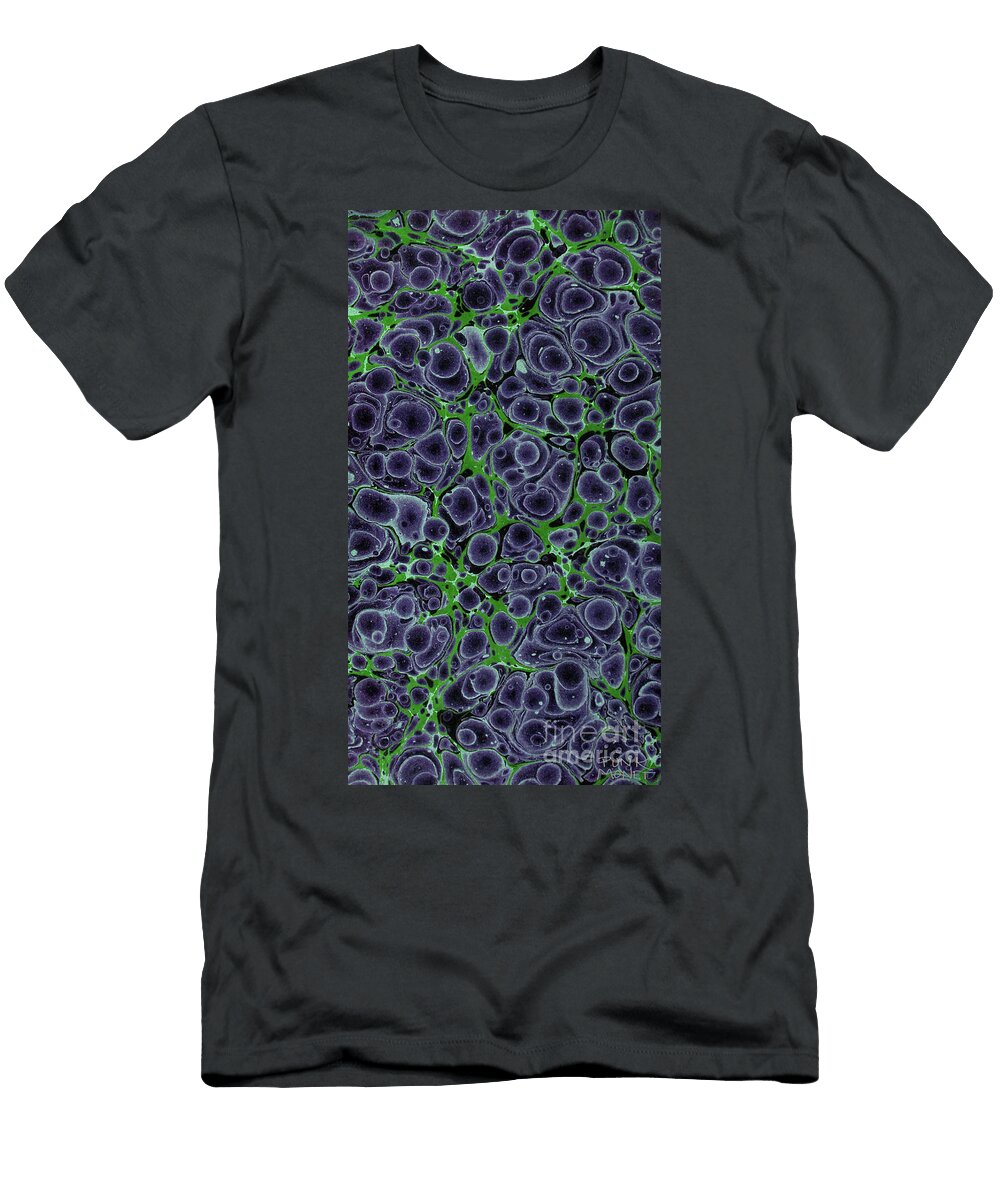 Old Papers No 521401 Deckle Orbs Purple Green Network Punk Monet T-Shirt