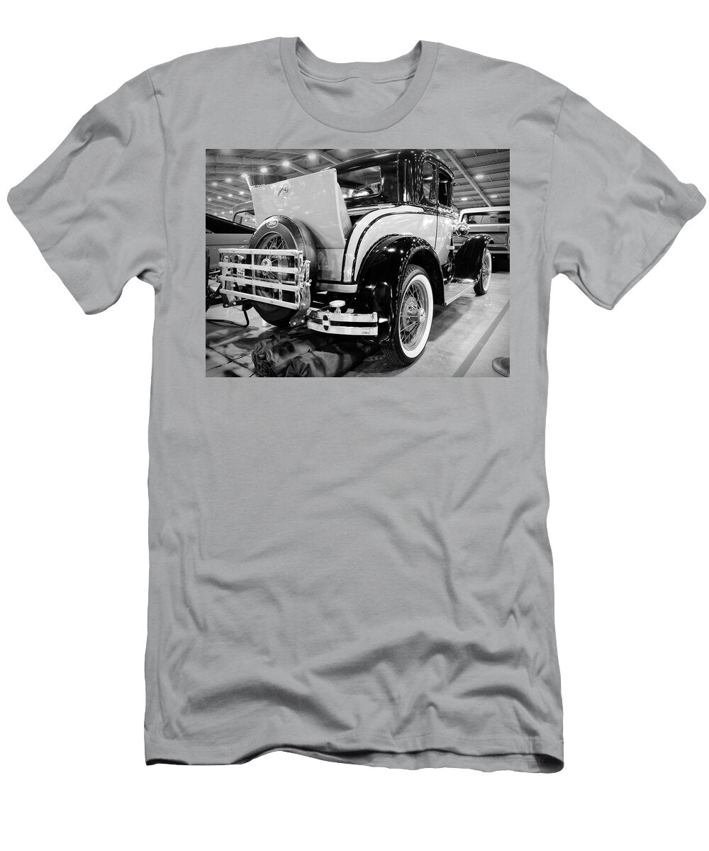 Old School Ford Coup Black and White John Straton T-Shirt