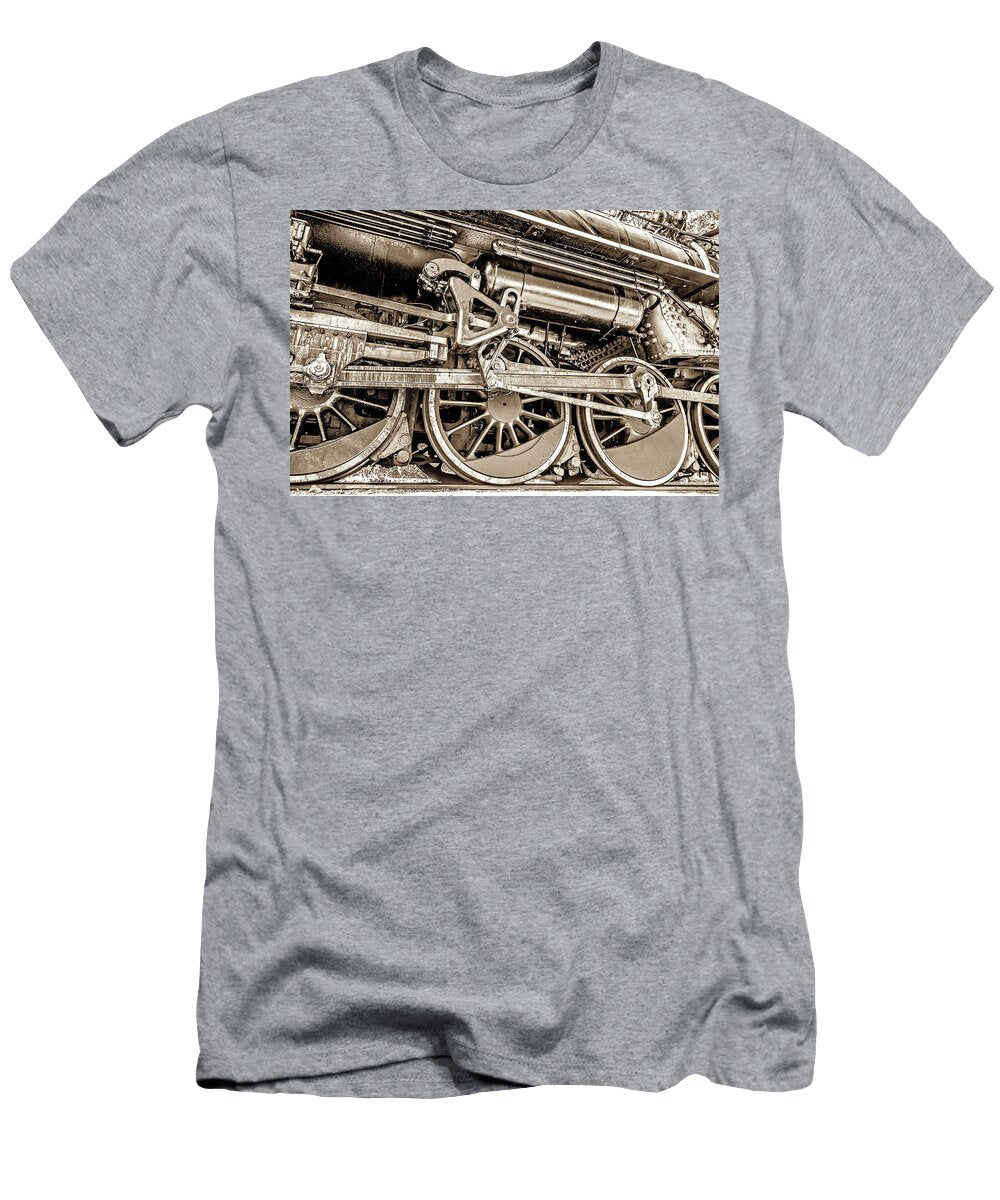 Old Steam Locomotive Wheel and Rods Alex Grichenko T-Shirt
