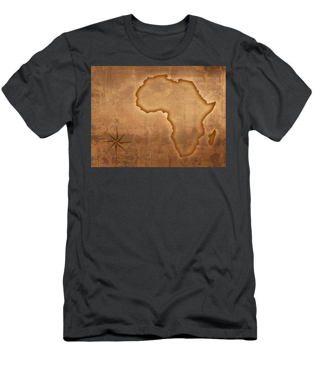 Old Style Africa Map Johan Swanepoel T-Shirt