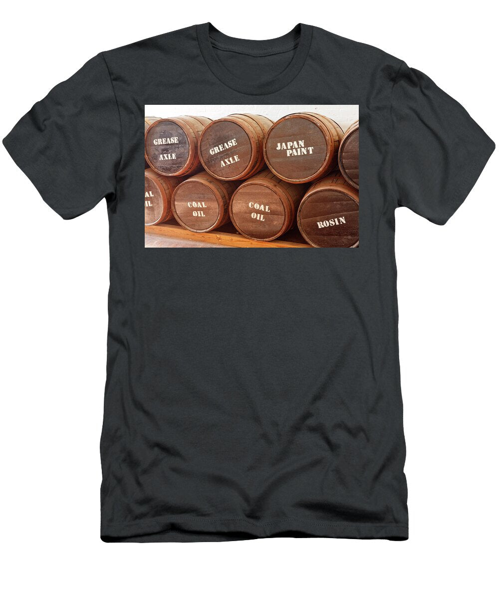 Old Wood Storage Barrels Sally Weigand T-Shirt