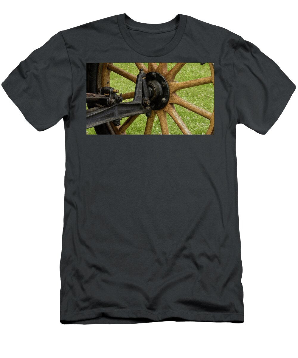 Old Wooden Car Wheel and Axle Fine Art Jacek Wojnarowski T-Shirt