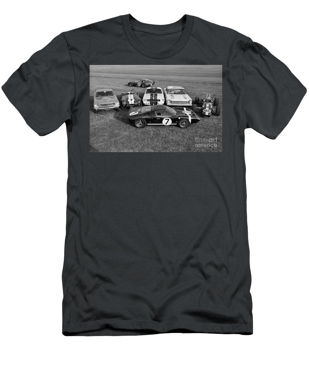 Oldschool Sportcars Ford Gt40 Ac Cobra Ford Mustang Ford Fairlane Shelby Daytona Vladyslav Shapovalenko T-Shirt