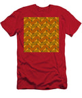 Olive Green and Orange Chevron Collage Michelle Calkins T-Shirt