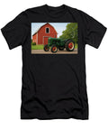 Oliver Row Crop Tractor and Red Barn on a Summer Evening Cathy Anderson T-Shirt