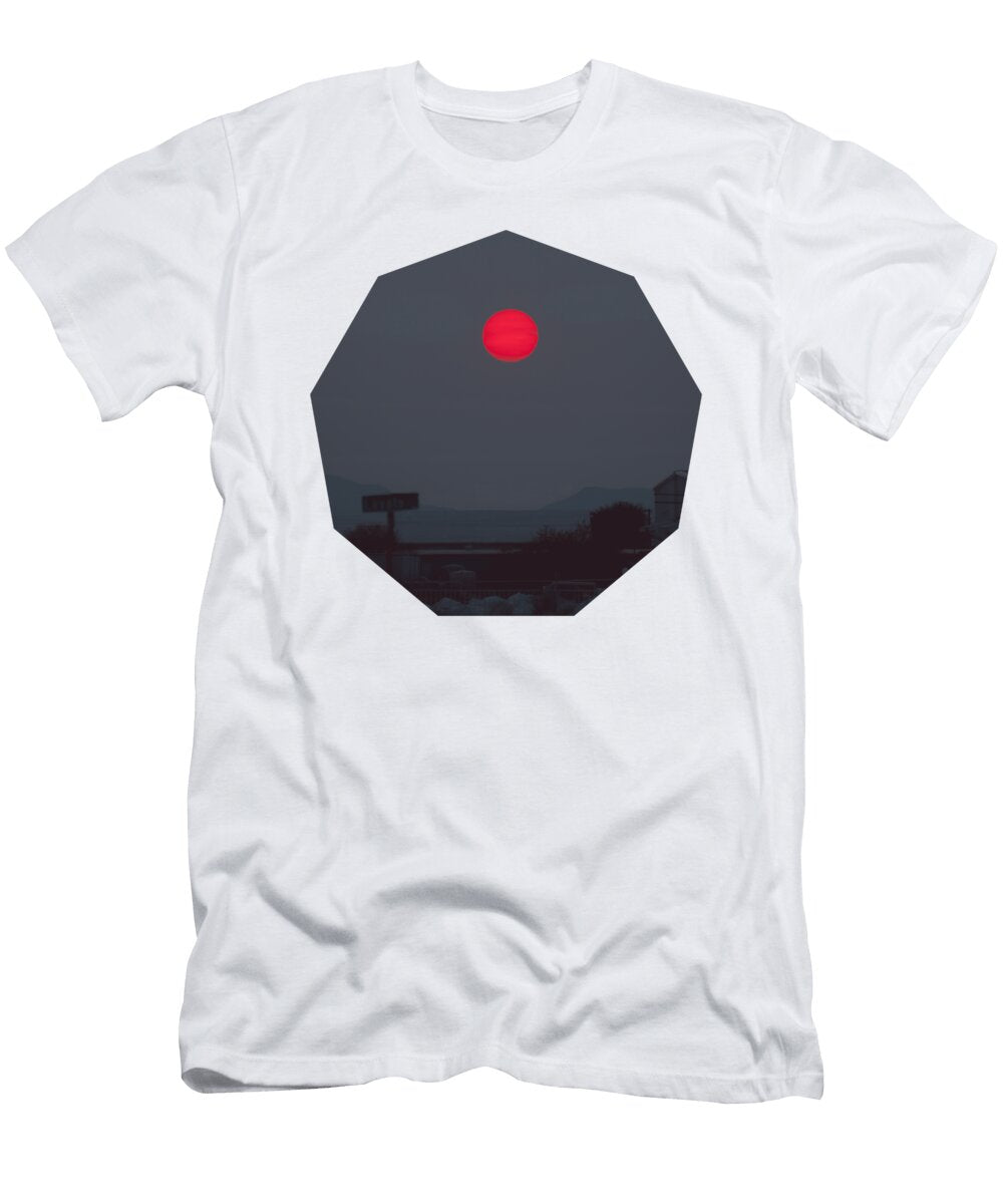 Ominous Red Sunset Ian Burgess T-Shirt