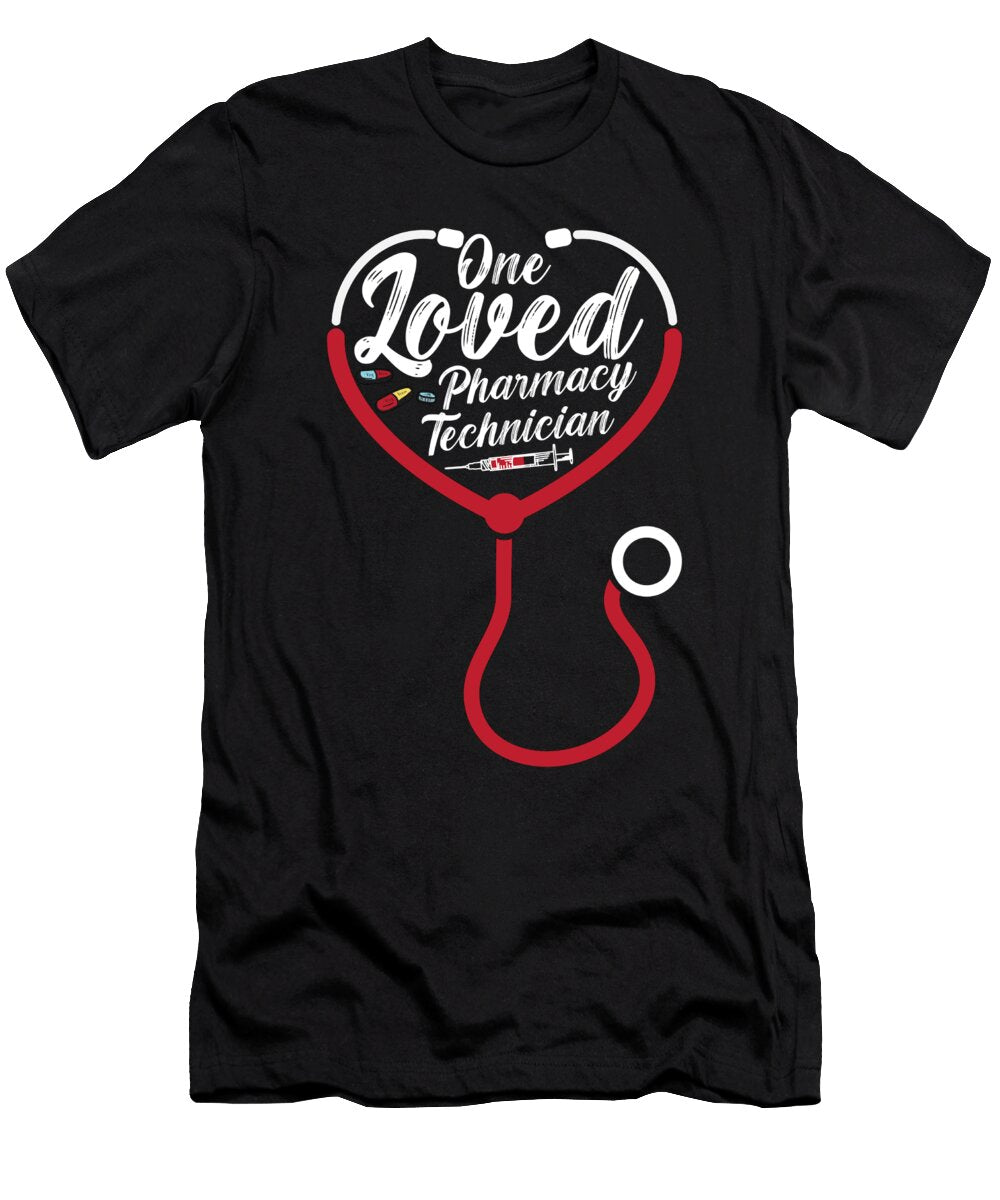 One Loved Pharmacy Technician Medicine Pharmacist Tshirtconcepts Marvin Poppe T-Shirt