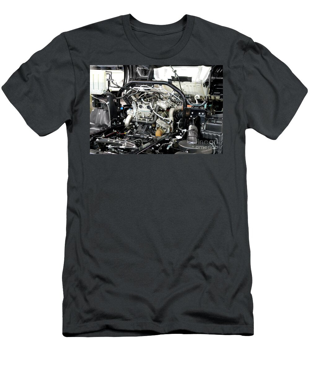 Open Heavy Truck Cabin with Power Engine Goce Risteski T-Shirt