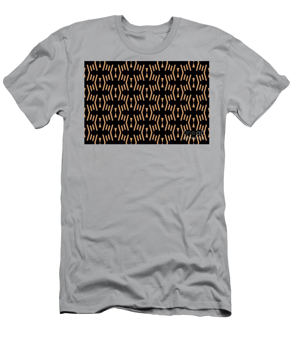 Orange and Black Stripe Chevron Pattern Petite Pattern Minimal Graphic Designs T-Shirt
