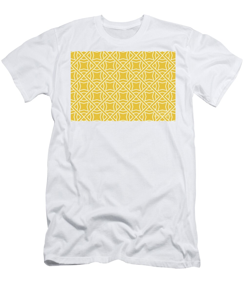 Orange and White Modern Stripe Cube Tile Pattern 2 Petite Pattern Minimal Graphic Designs T-Shirt