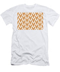 Orange and White Tessellation Line Pattern 17 Petite Pattern Minimal Graphic Designs T-Shirt