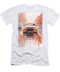 Orange Chevrolet Sonic Car Reflection in City Street Digital Art Painting Destiney Sullivan T-Shirt