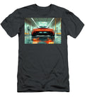 Orange Sports Aston Martin Virage Car in Garage with Wet Asphalt Clark Leffler T-Shirt