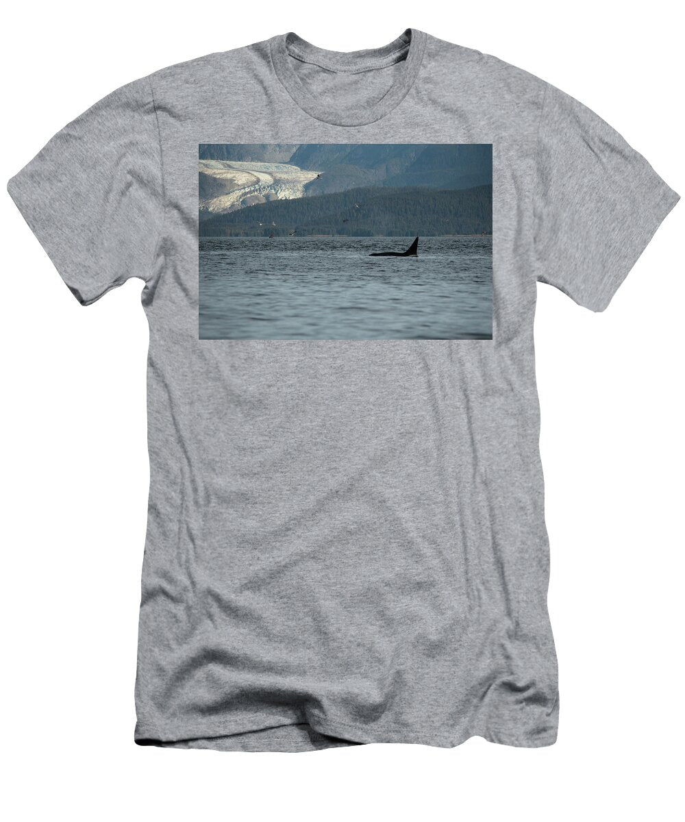 Orca and the Glacier David Kirby T-Shirt