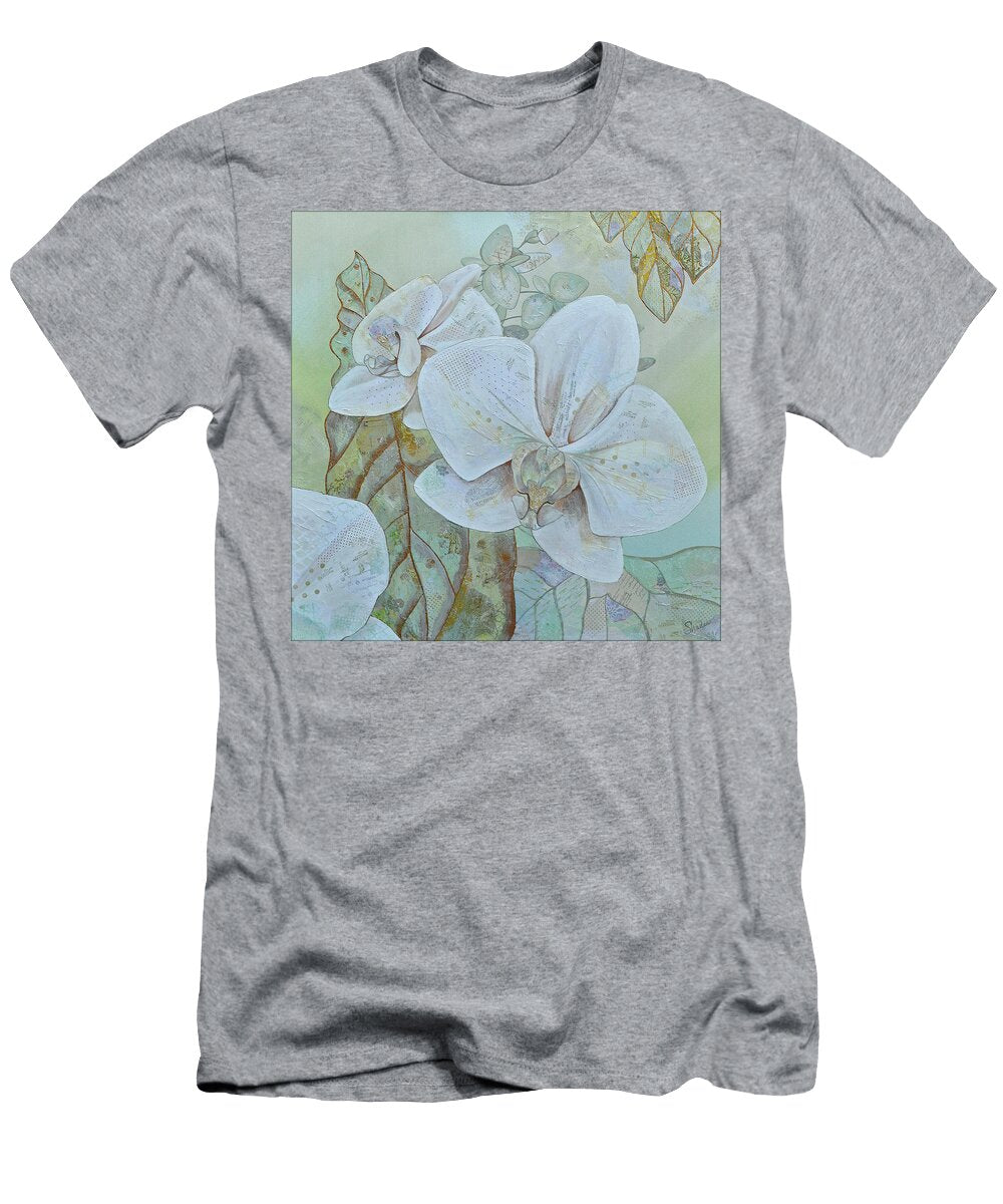 Orchids in White Shadia Derbyshire T-Shirt