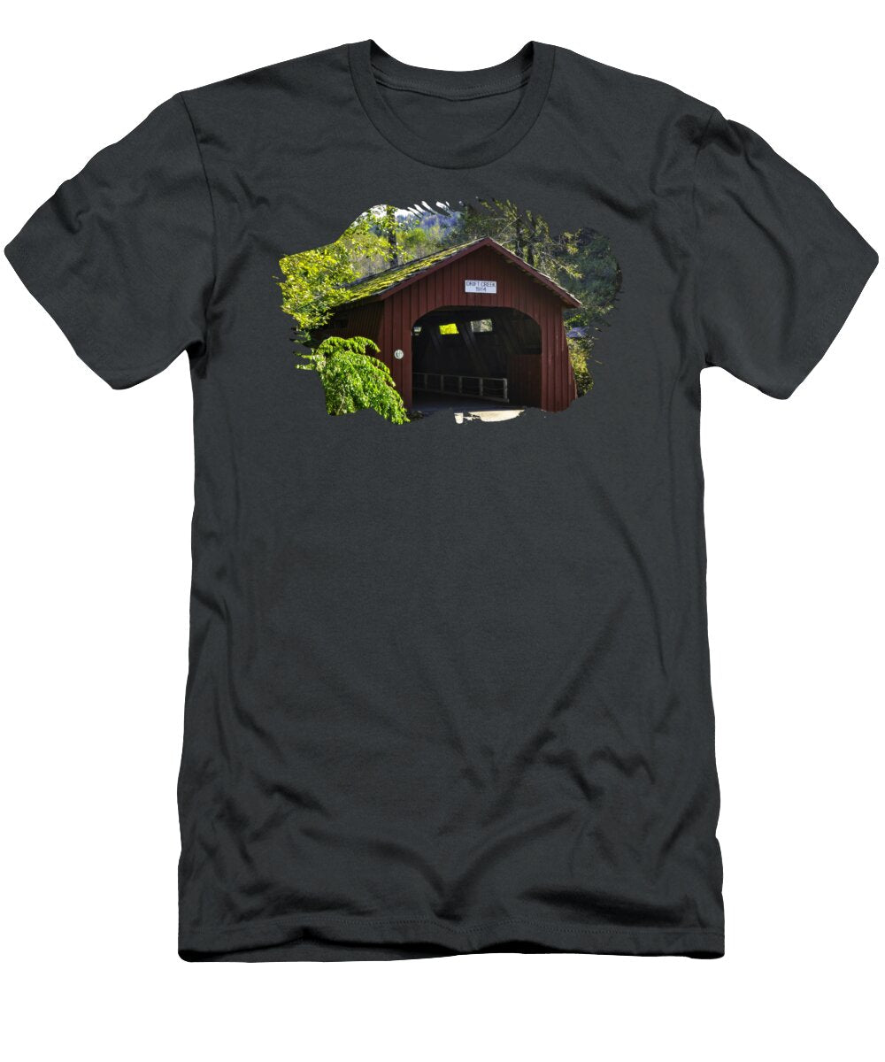 Oregon Covered Bridge Drift Creek Image Takers Photography Llc Laura Morgan T-Shirt