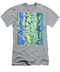 Organic Abstract Swirls Cool Blues Irina Sztukowski T-Shirt