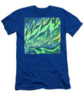 Organic Abstract Waves and Curves Decorative Blue Green Art Iv Irina Sztukowski T-Shirt