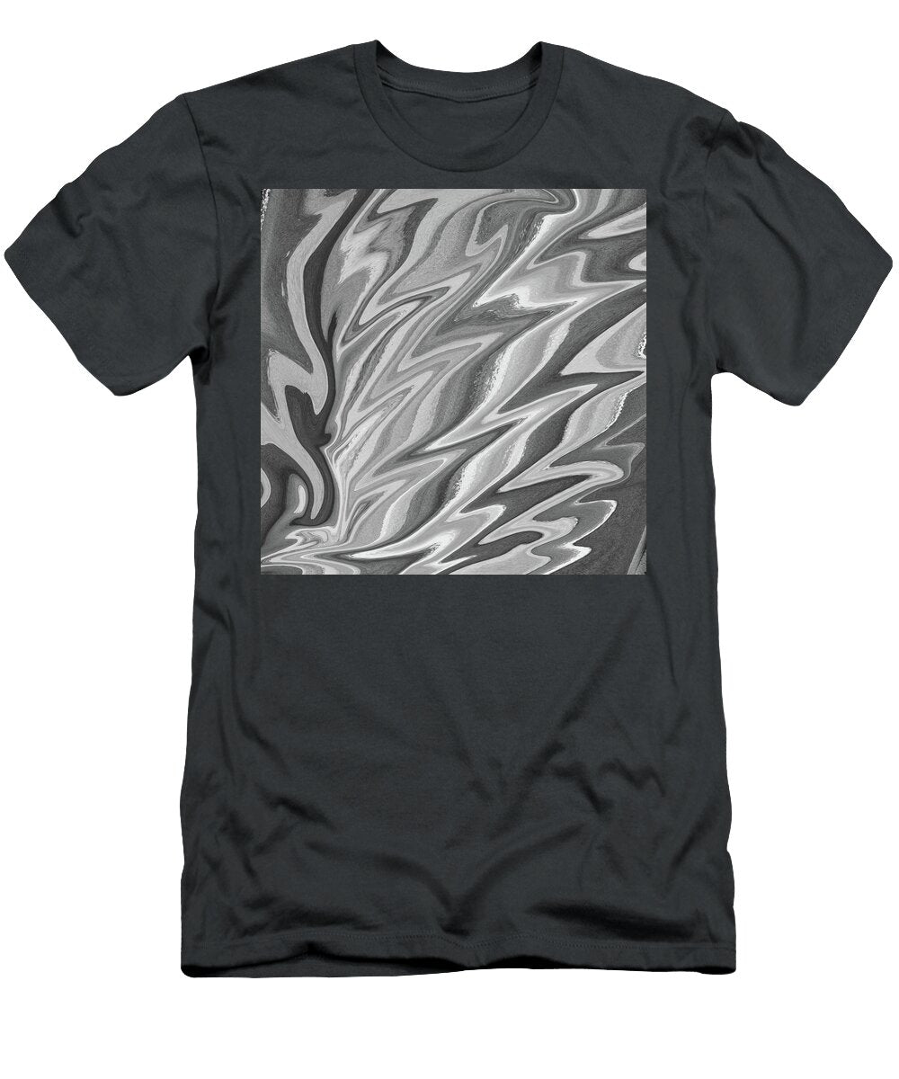 Organic Abstract Waves and Curves Decorative Gray Art Vii Irina Sztukowski T-Shirt