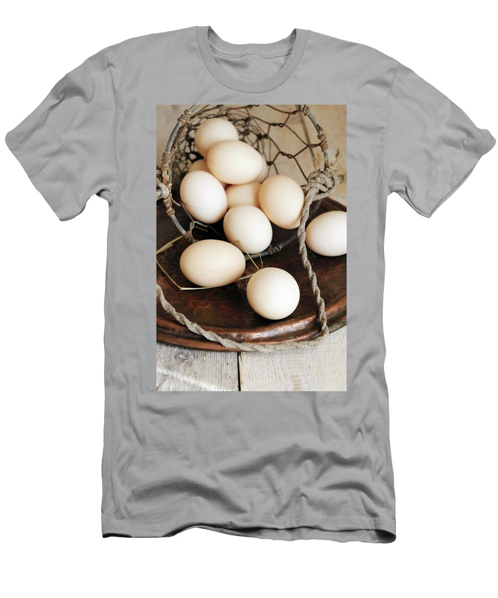 Organic Eggs in a Wire Basket Mario Matassa T-Shirt