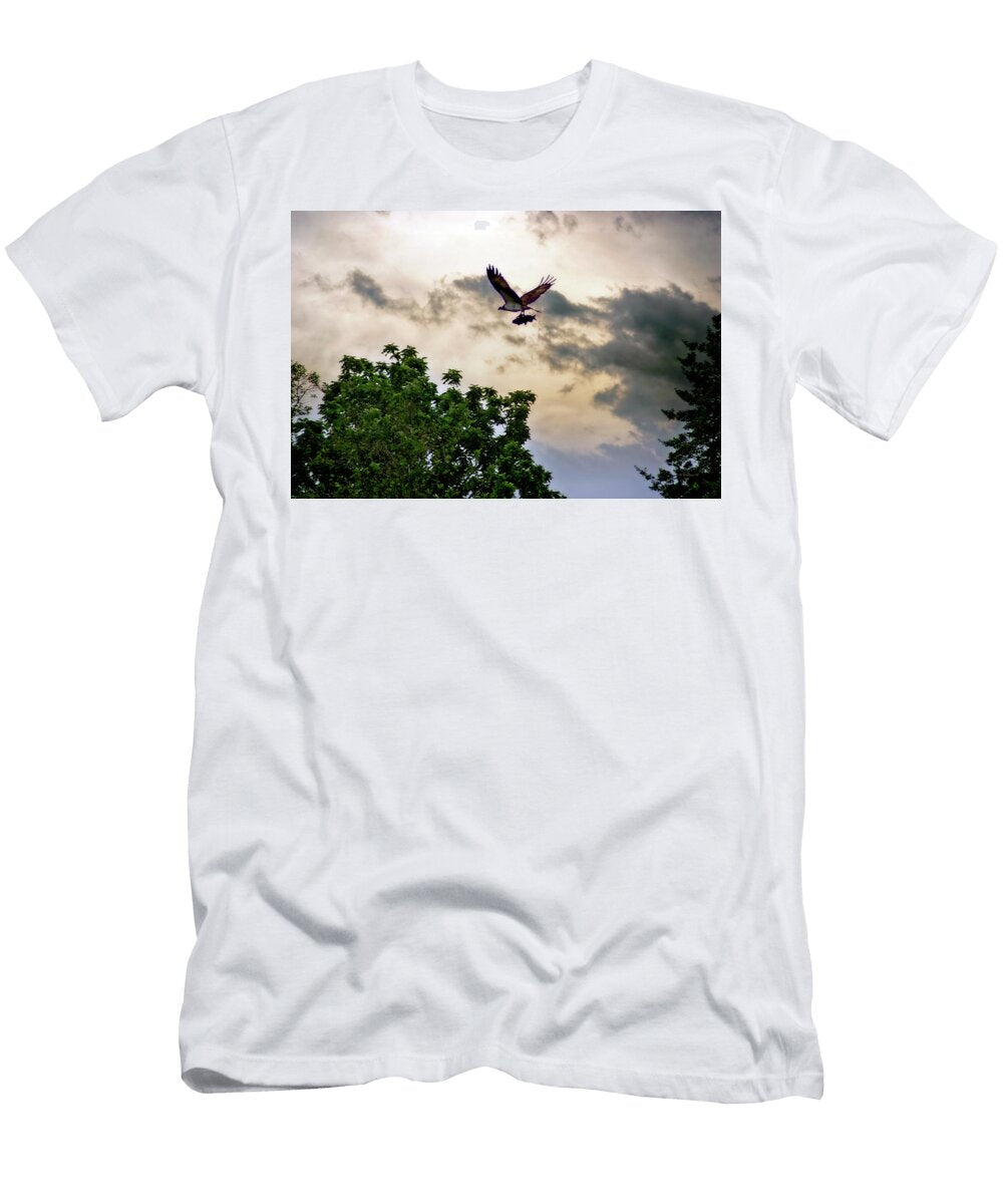 Osprey in Flight Meal Brian Wallace T-Shirt