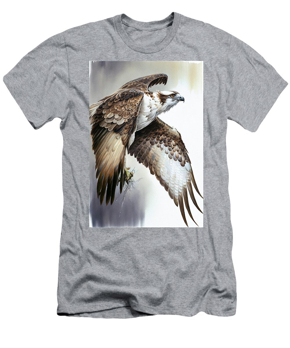 Osprey Watercolor By Ken Rasmussen Fade Into Wh Ffcb B Bcf Fee By Asar Studios Celestial Images T-Shirt