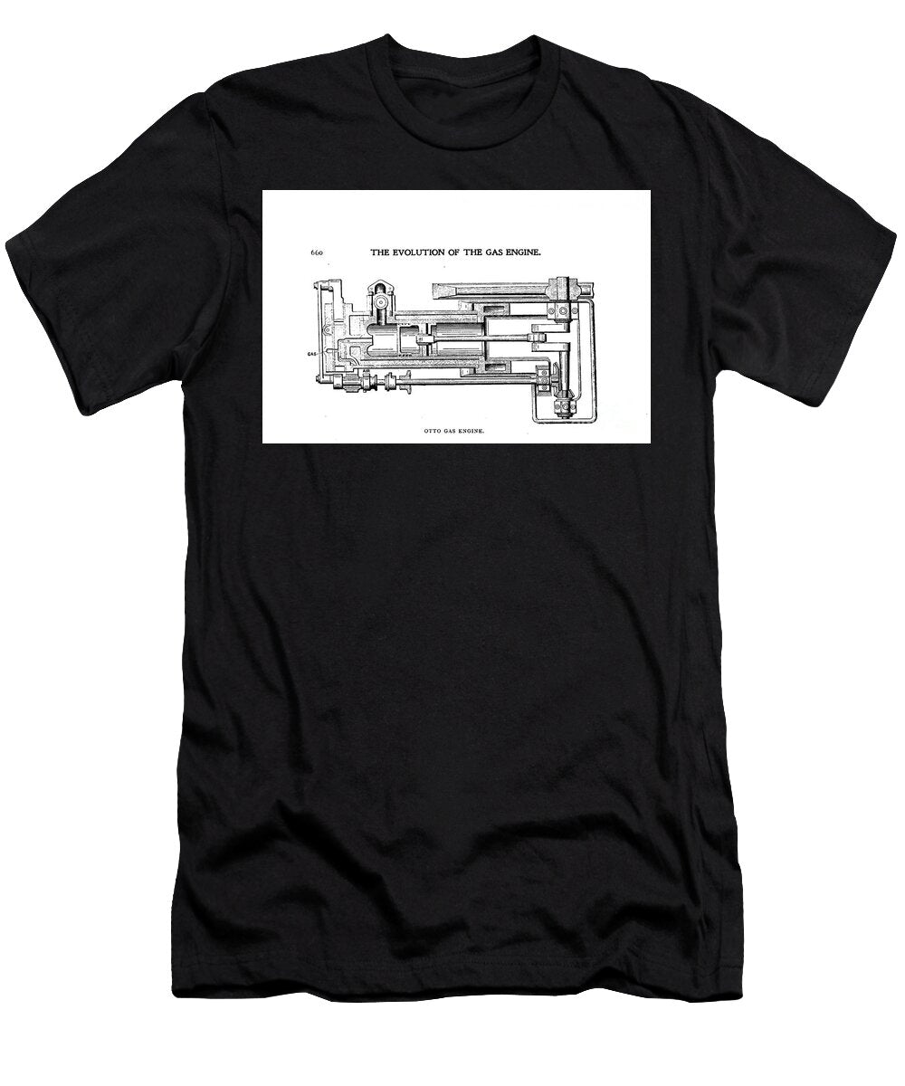 Otto Gas Engine Af3 Historic Illustrations T-Shirt