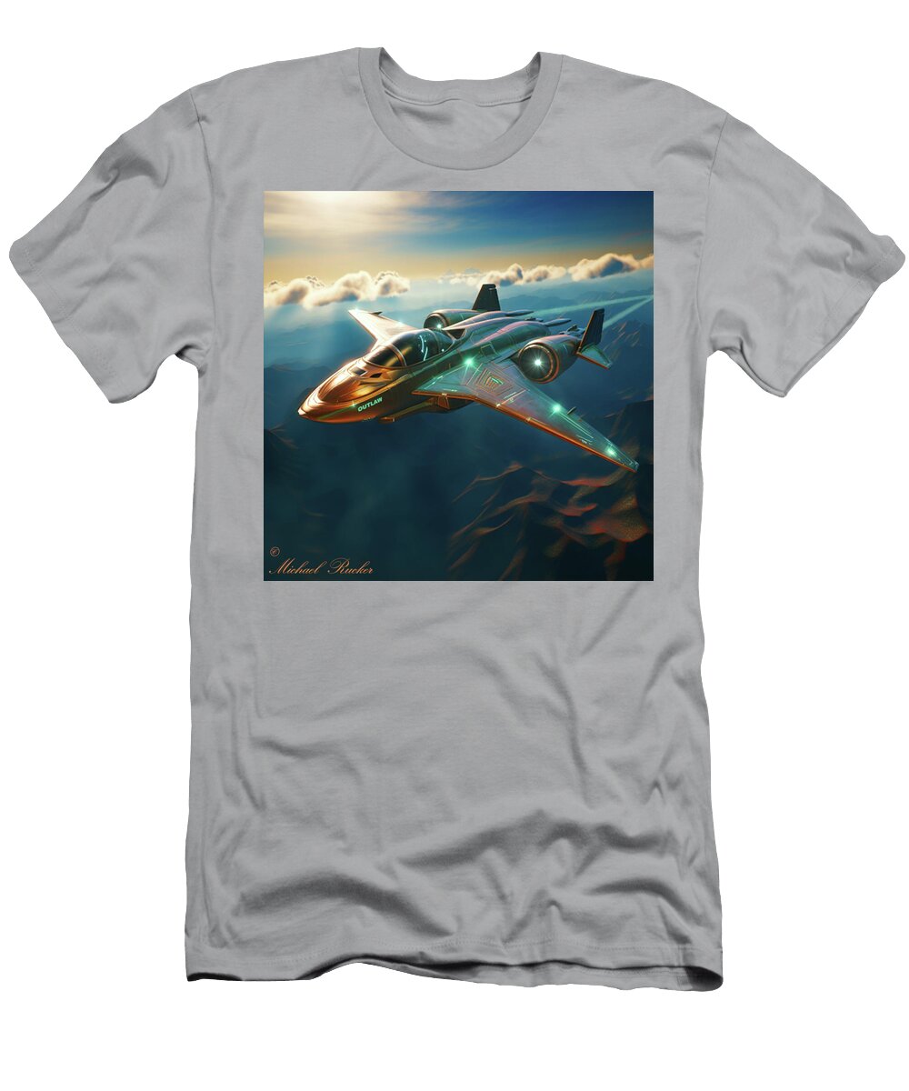 Outlaw Smuggler Jet Michael Rucker T-Shirt