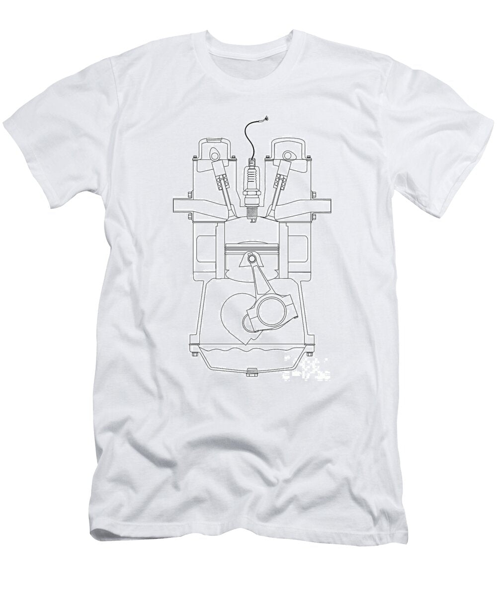 Outlind Drawing Petrol Engine Bigalbaloo Stock T-Shirt
