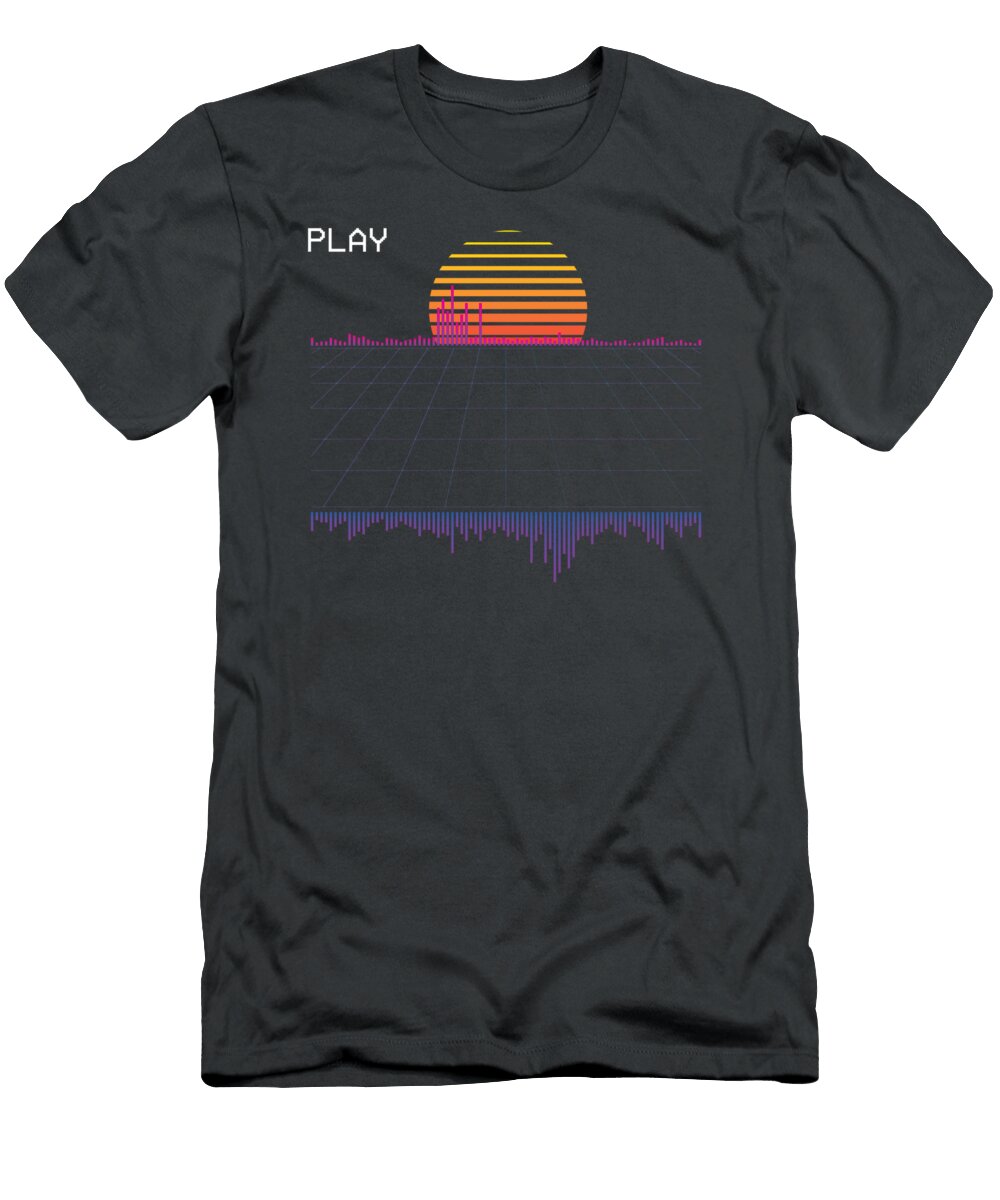 Outrun Synthwave Retrowave Wave Sunset Aesthetic Rennib Emmie T-Shirt
