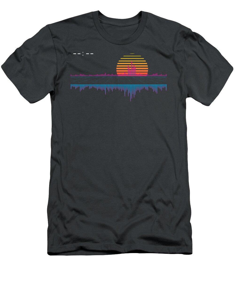Outrun Synthwave Vaporwave Retro Sunset Aesthetic Eliavi Ginny T-Shirt