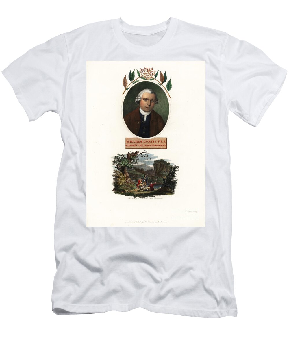 Oval Portrait of William Curtis Botanist and Publisher William Evans T-Shirt