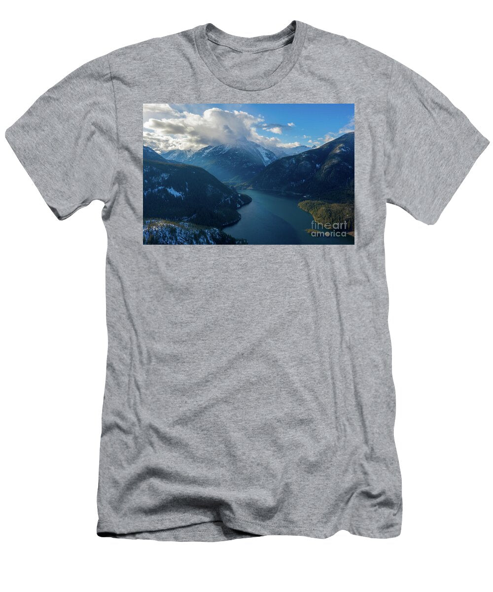 Over Diablo Lake Cloudscape Mike Reid T-Shirt