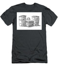 Over Worked Office Employee Stack of Paperwork Drawing Frank Ramspott T-Shirt