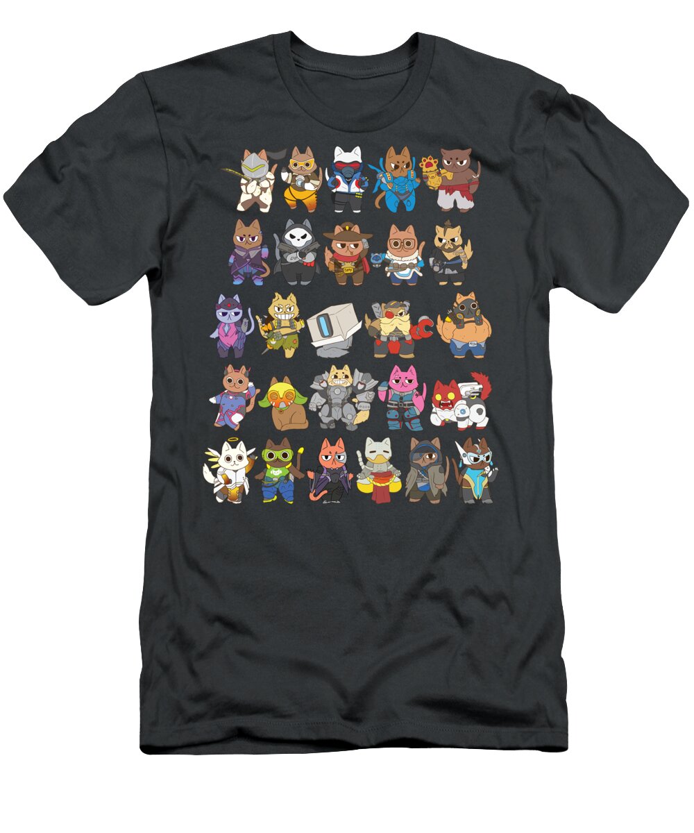 Overwatch Cats Green Bailey Matthews T-Shirt