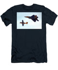 P 51 and F 22 Heritage Flight Over Sonoma County Airport Califo Wernher Krutein T-Shirt