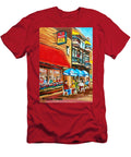 Paintings of Montreal Landmarks Monsieur Hotdog Sherbrooke and Monkland Street Scene Carole Spandau T-Shirt