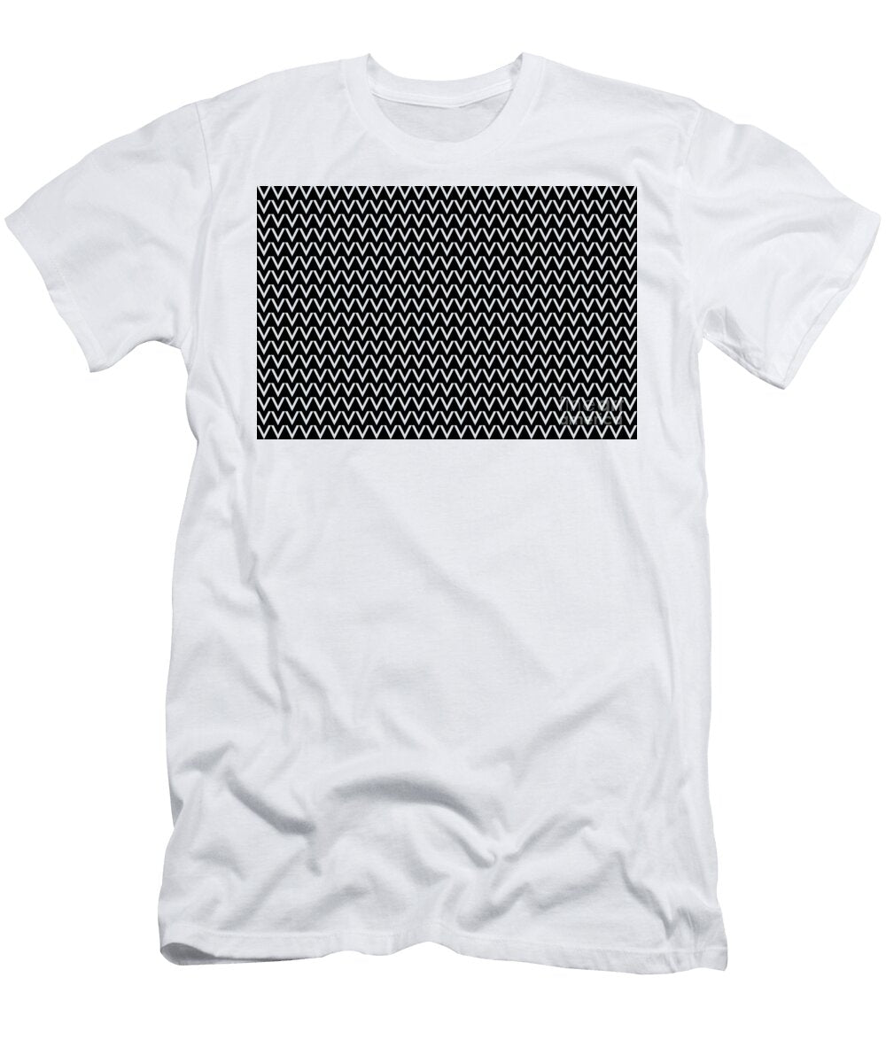 Pale Blue Gray and Black Simple Chevron Pattern Petite Pattern Minimal Graphic Designs T-Shirt