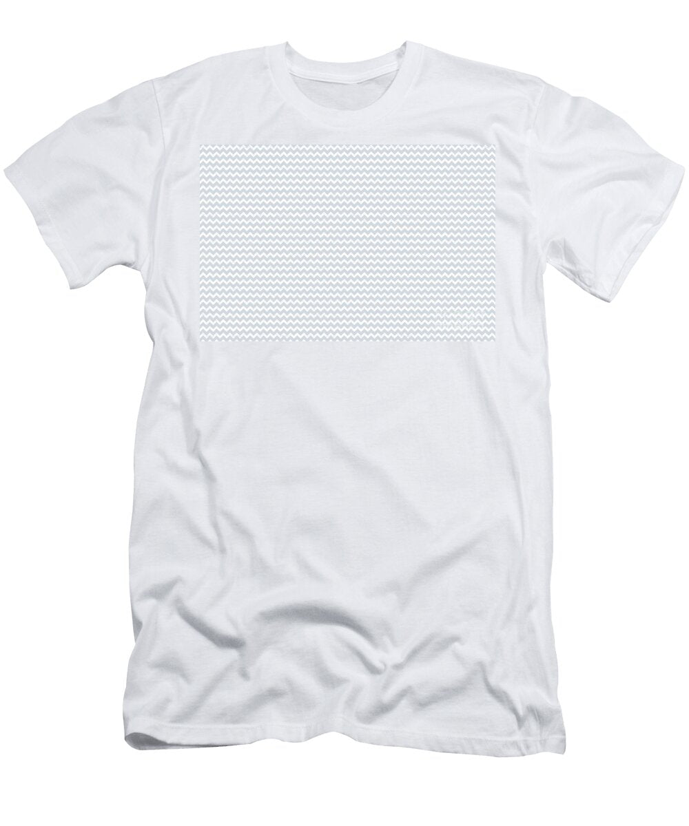 Pale Blue Gray and White Chevron Line Pattern Petite Pattern Minimal Graphic Designs T-Shirt