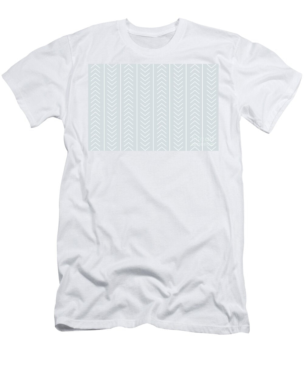 Pale Blue White Modern Stripe Chevron Pattern Pairs Valspar 2023 Coty Rising Tide 4008 3a Petite Patterns T-Shirt