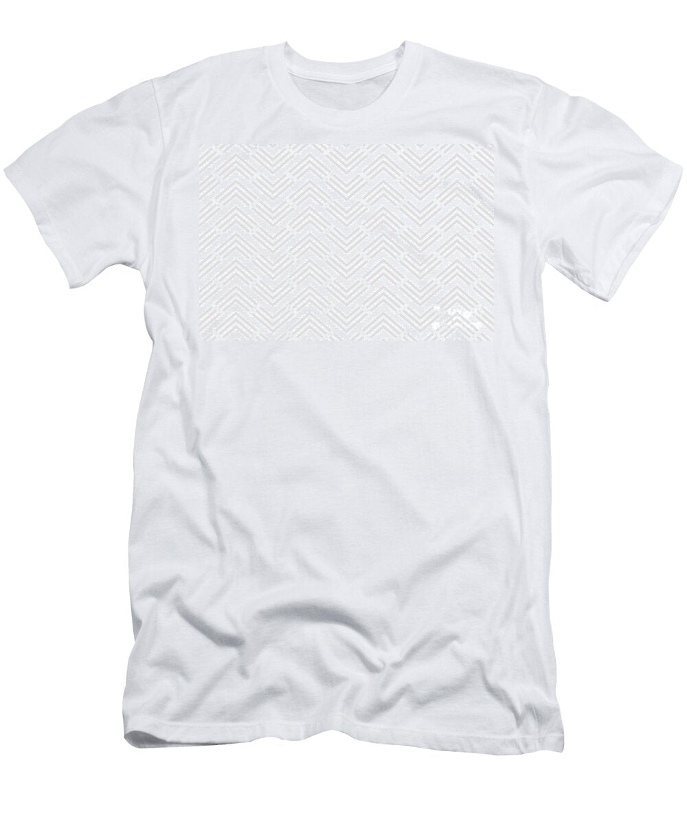 Pale Lilac White Chevron Rhombus Pattern Pairs Valspar 2023 Coty Gentle Violet 4002 3a Petite Patterns T-Shirt