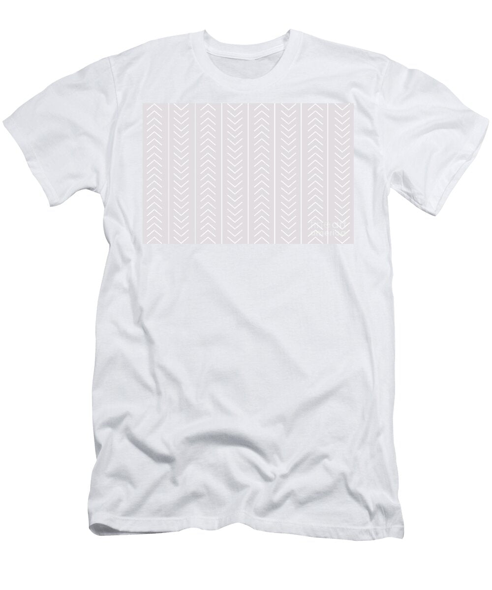 Pale Lilac White Modern Stripe Chevron Pattern Pairs Valspar 2023 Coty Gentle Violet 4002 3a Petite Patterns T-Shirt