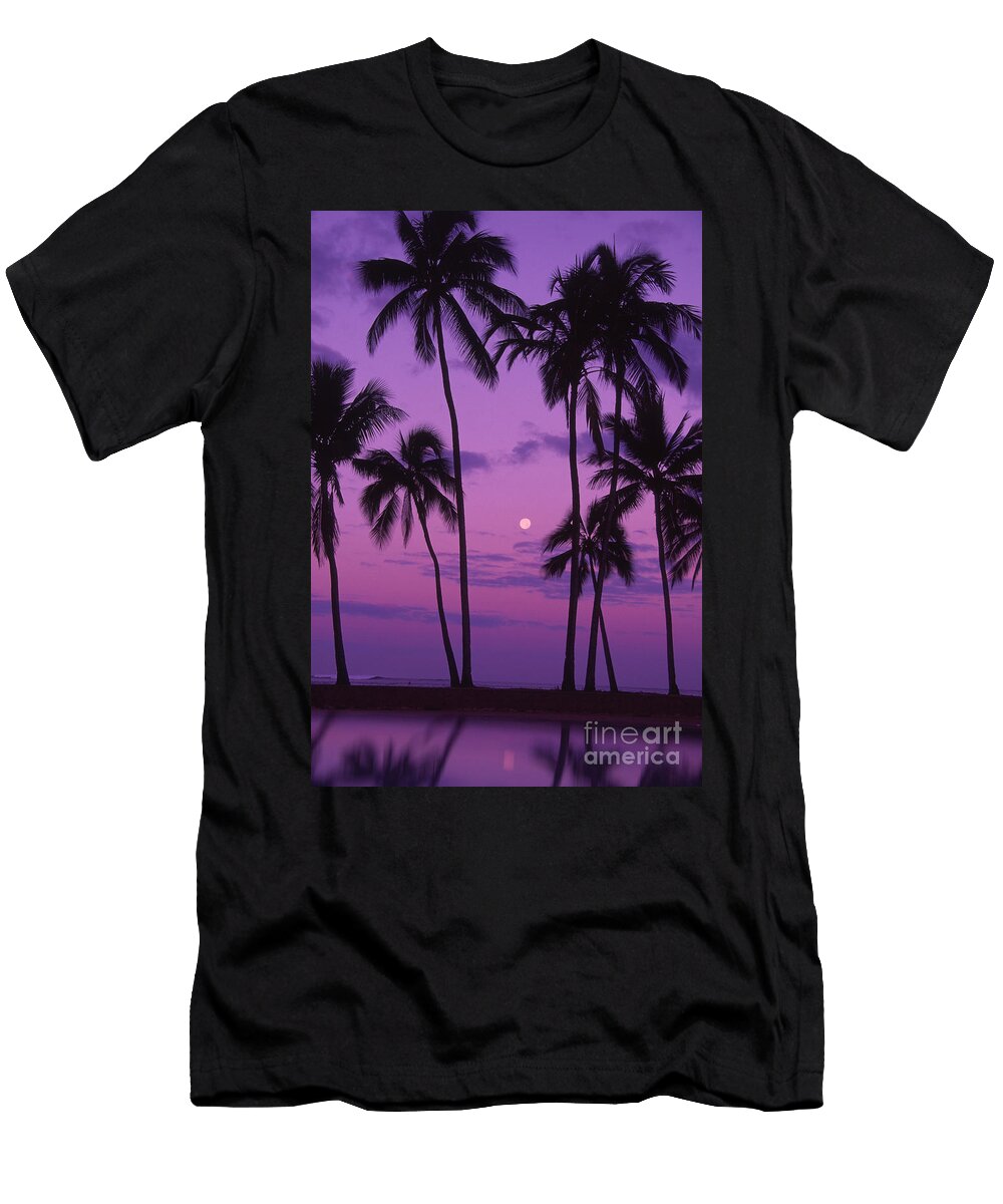 Palm Tree and Moon Ron Dahlquist T-Shirt