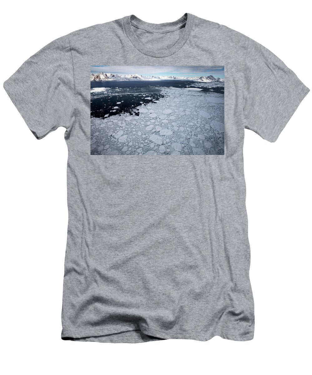 Pancake Ice on Fjord Aerial View Near Tasiilaq East Franco Banfi Natureplcom T-Shirt